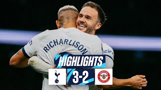 TOTTENHAM HOTSPUR 32 BRENTFORD  PREMIER LEAGUE HIGHLIGHTS  CRAZY DRAMA IN NORTH LONDON [upl. by Allemrac]