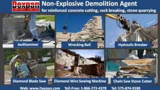 Explosive Blasting Jackhammer vs Dexpan Demolition Grout What is Dexpan Concrete Rock Breaking [upl. by Phio]