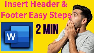 How to Insert header and Footer in Word  Header and Footer Kaise Insert Karen  Apply HeaderFooter [upl. by Neenad896]