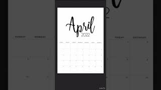 FREE BLANK CALENDAR FOR APRIL 2022 [upl. by Tegdig]