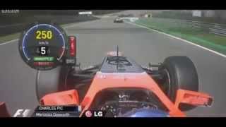 F1 2012  Belguim GP Charles Pic VS Pedro De La Rosa [upl. by Malvina]