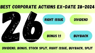 DIVIDEND  BONUS  RIGHT ISSUE  EXDATE 1372024 rightsissue dividend stockmarket news [upl. by January]