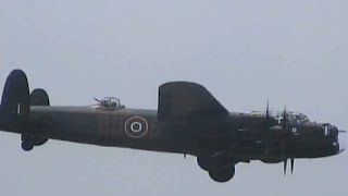 Lancaster Bomber Aircraft at Biggin Hill Airshow 2007  Camcorder Footage [upl. by Annauqaj]