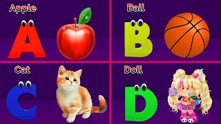 A For Apple B For Ball  Alphabets Phonics song for toddlers  Phonics Song preschoollearning [upl. by Prudhoe716]