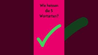 Wortarten deutsch lerndeutsch lernen quiz [upl. by Coben]