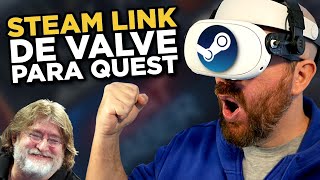 Steam Link para Quest 2 Quest 3 y Quest Pro la REVOLUCIÓN de STEAMVR Tutorial y opinión [upl. by Hickey]