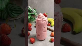 Strawberry Banana smoothie 🍓🩷 healthyrecipes smoothie food [upl. by Enerol]