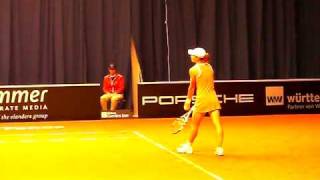 Samatha Stosur serving vs Marion Bartoli  Porsche Tennis Grand Prix 2010 Stuttgart [upl. by Selda985]