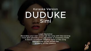 Simi  Duduke Karaoke Version [upl. by Arahas]