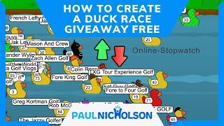 How To Create A Duck Race Competition Prize GiveAway Free [upl. by Ahsinik]