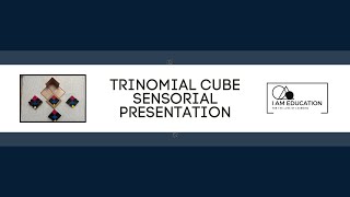 Montessori Materials  Trinomial Cube  Sensorial Presentation [upl. by Hurlee]