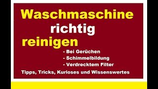 Waschmaschine reinigen Gestank Schimmel stinkt muffig sauber machen putzen riecht muffiger Geruch [upl. by Schott87]