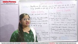 Inorganic Chemistry 02  Types amp Sources of Impurities in Pharmaceutical Products  Impurities [upl. by Vale]