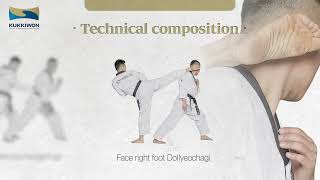 Kukkiwon TKD Self Defense  Poomsae 06  Taegeuk 6 jang application [upl. by Carling]