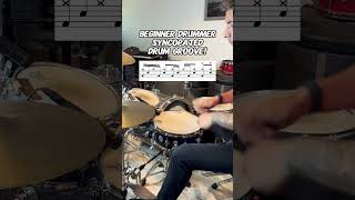 Beginner Drummer Syncopated Drum Groove Easy Drum Lesson drums [upl. by Niraj]