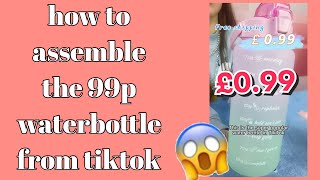 How to assemble 99p TikTok water bottle [upl. by Asaeret]