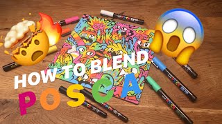 HOW TO BLEND POSCA LIKE A PRO  Doodle on Canvas [upl. by Ainerbas]