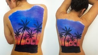 Sunset Back Speed Painting  Haley Ivers [upl. by Ominoreg]