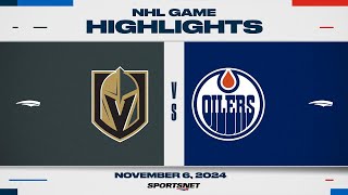 NHL Highlights  Golden Knights vs Oilers  November 6 2024 [upl. by Esilegna655]