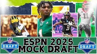 ESPN 2025 NFL MOCK DRAFT REACTION ⚡ STEELERS GO QB [upl. by Llerud]