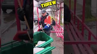 Janitor Fights Thieves to save a Poor womans PURSE tiktok youtubeshorts shorts [upl. by Shimkus]