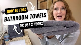 Folding Towels amp Hanging Towels with S Hooks [upl. by Llyrat716]