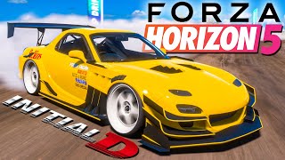 FORZA HORIZON 5  MAZDA RX7 COM BODY KIT INÉDITO O RONCO DESSE CARRO É ABSURDO [upl. by Yaja792]