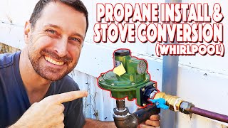 Installing Propane Gas Line In House And Converting Our Natural Gas Stove To LP [upl. by Anyela]