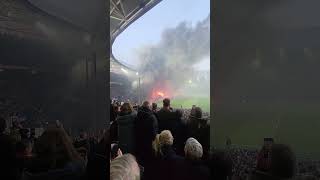 Vuurwerk voor halve finale beker Feyenoord  Ajax [upl. by Bonnice169]