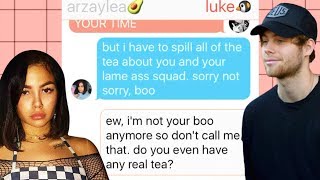 luke hemmings texting arzaylea [upl. by Adlar]