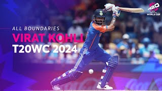 Every Virat Kohli boundary at T20WC 2024 [upl. by Jannery]