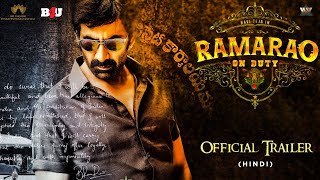 Rama Rao On Duty Official Hindi Trailer  Ravi Teja  Venu  Sarath Mandava  Divyansha  Rajisha [upl. by Norrie359]