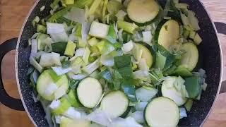 Easy Leek and Zucchini Soup recipe in the description box [upl. by Yramesor]