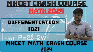 Mht cet Math Crash Course 2024  Differentiation 02 28 FEBRUARY mhcet2024 mathcrashcourse math [upl. by Timothea994]