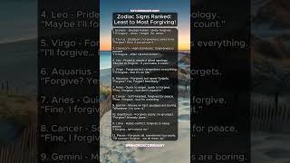 Zodiac signs ranked least to most forgiving zodiac zodiacsigns shorts horoscope astrology [upl. by Sharman]