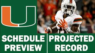 Miami Football 2024 Schedule Preview amp Record Projection [upl. by Akitan]