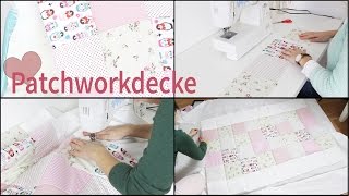 Patchworkdecke Babydecke DIY  Lovethecosmetics [upl. by Kirwin]