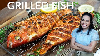 How to GRILL Fish  Grilled RED SNAPPER  How to bake a RED SNAPPER [upl. by Conti]