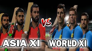 Hitmans Asia XI vs Cummins World XI  Nail Biting Match 😍🔥 Cricket 24 [upl. by Shuler]