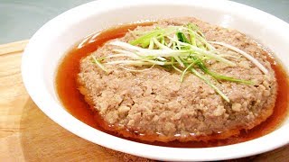 通少食譜簡易馬蹄肉餅 Steam pork patty [upl. by Mikeb]