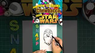 How to Draw Chewbacca from Star Wars chewbacca c3po starwars droid droidershow jedi [upl. by Weitzman]