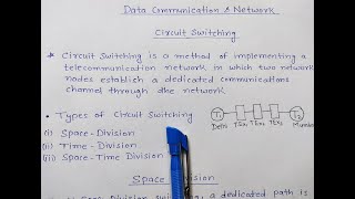 Circuit Switching in Hindi  Space Division and Time Division Data Communication and Network [upl. by Nathanil430]