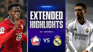 Lille vs Real Madrid Extended Highlights  UCL League Phase MD 2  CBS Sports Golazo [upl. by Ardnak]