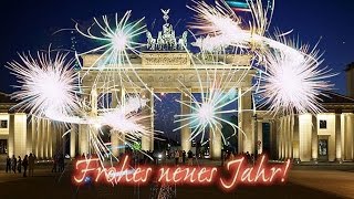 Silvesterfeuerwerk Berlin Brandenburger Tor  New Year fireworks Berlin Brandenburg Gate [upl. by Barra2]