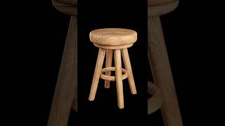 3D Modeling Wooden Stool 🪵 what should i model next 3d furniture 3ddesign blender tutorial [upl. by Schoenburg]