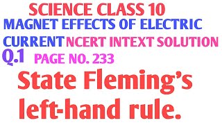 State Fleming’s lefthand rule [upl. by Kcoj82]