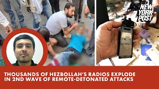 Thousands of Hezbollah’s handheld radios explode in second wave of attacks — killing 9 wounding 300 [upl. by Beltran]