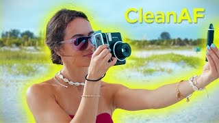 CleanAF CBD Broad Spectrum CBD Max Lifestyle Woman Using Fruity Colada at The Beach 2 [upl. by Brazee590]