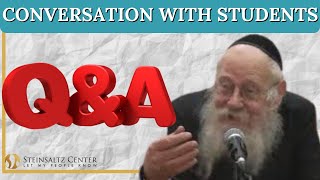 Ask Him Anything Rabbi Adin EvenIsrael Steinsaltz Takes Questions From Students [upl. by Virginie95]