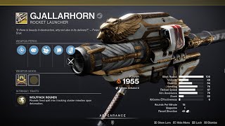 GJallarhorn the final Destiny 2 [upl. by Enylhsa]